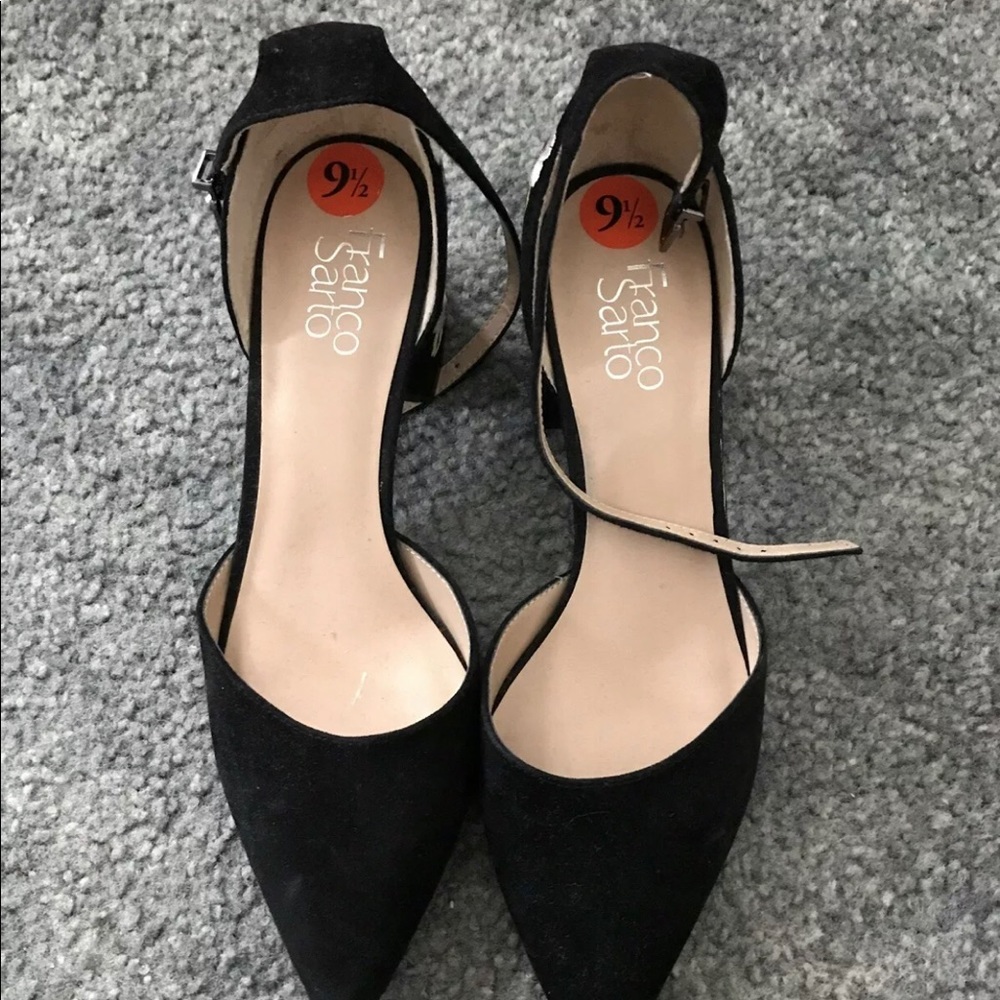 Black suede shoes